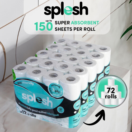 Cusheen Splesh by Cusheen 3 - ply Toilet Roll - Eco 2