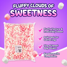 Sweetzone Mini Mallows Pink and White Halal Mini Marshmallows Sweets B