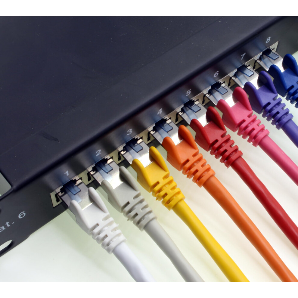 1Attack.de 7.5M - Cat6a - Network Cable - 5 Pieces Cat 6 A Patch Cable 10000 Mbit S Sftp Pimf 500 Mhz Compatible With Cat5 Cat6 Cat7 Dsl Internet Gray 4250344831105