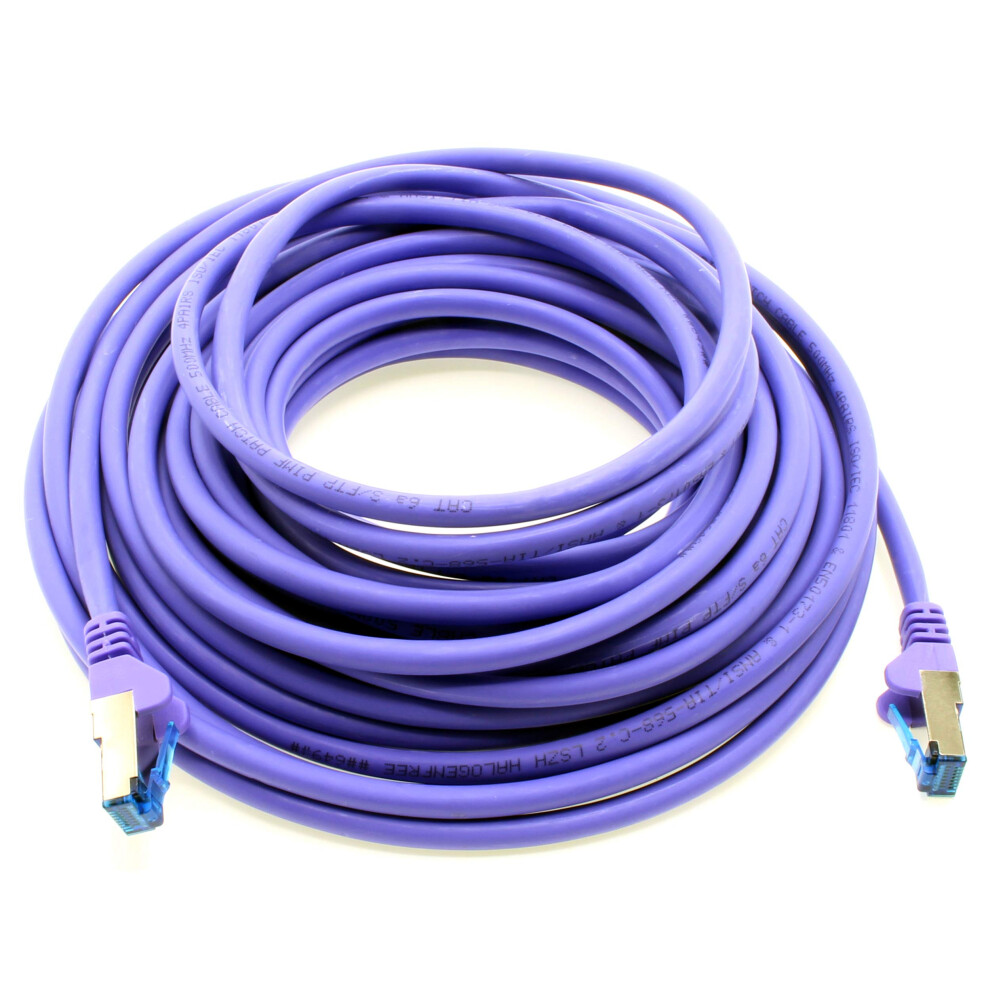 1Attack.de 3 Meter - Cat6a - Network Cable - 10 Pieces Cat 6 A Patch Cable 10000 Mbit S Sftp Pimf 500 Mhz Compatible With Cat5 Cat6 Cat7 Dsl In Purple 4250344832300