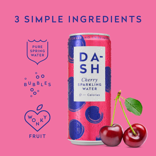 DASH Water Cherry - 12 x Cherry Flavoured Sparkling Water 2