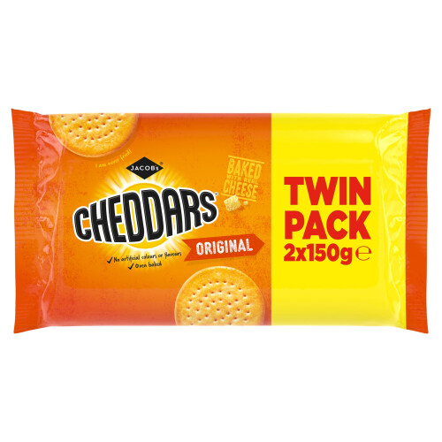 JACOB'S Mini Cheddars Original Twin Pack, 2 x 150 g (Pack of 6) 1