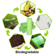 Compostable Caddy Liners 80 Counts, 5L Biodegradable Bin Bags 1.2 Gallon Food Waste Bags, Thick Bin Bags For Food/Household/Garden Waste in Kitchen