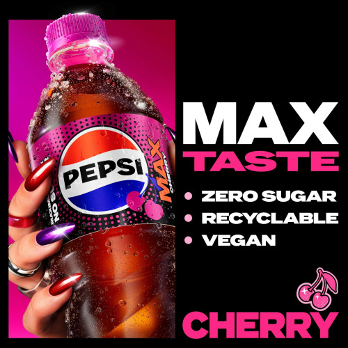 Pepsi Pepsi Max Cherry 500ml (Pack of 24) 2