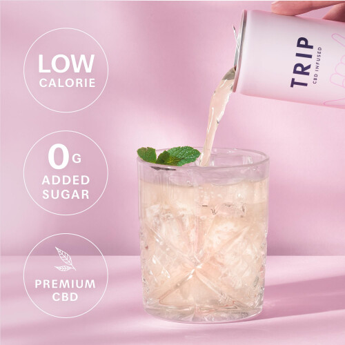 TRIP CBD Drink Sparkling Mixed Pack Fizzy Drink Low Calorie Vegan Pack 2