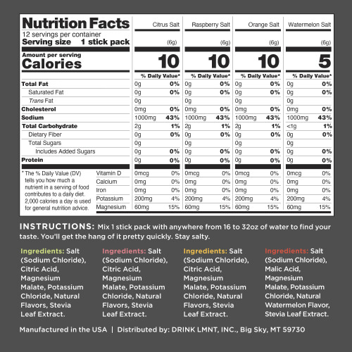 LMNT Electrolyte Drink Mix | Hydration Powder | Keto & Paleo | Zero 1