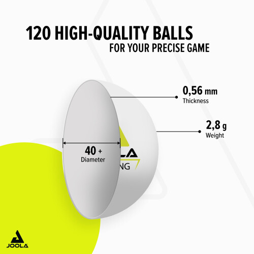 JOOLA Table Tennis/Ping Pong balls,Training,40+mm,120pcs,White 2