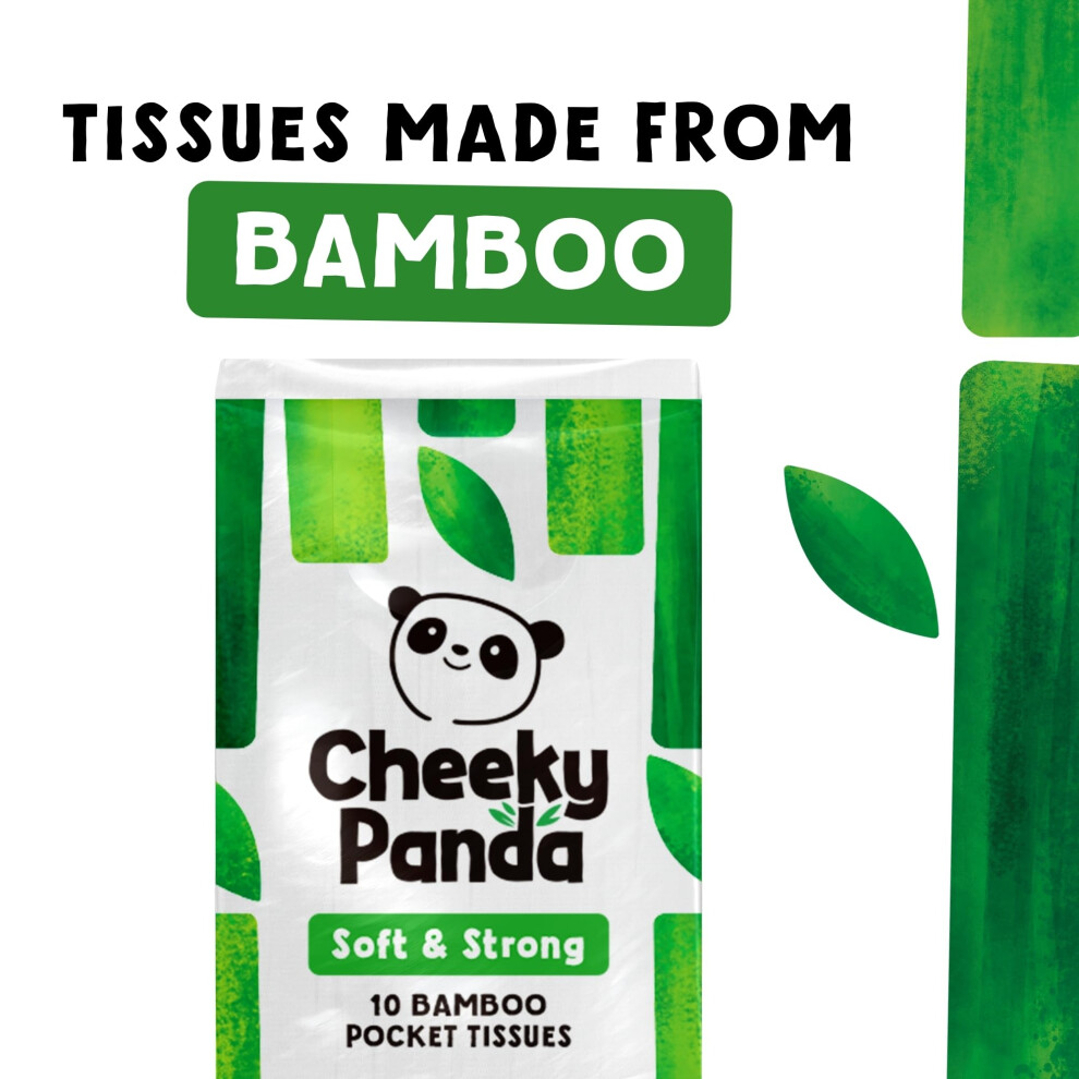 The Cheeky Panda Bamboo Pocket Tissues 8 Pack Of 10 Hypoallergenic Tis