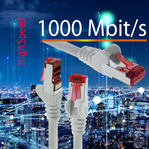 1aTTack.de - 10x 3 meter CAT6 patch cable S/FTP PIMF shielding CAT.6 RJ45 network cable Ethernet cable DSL LAN router switch modem patch panel - trans 1