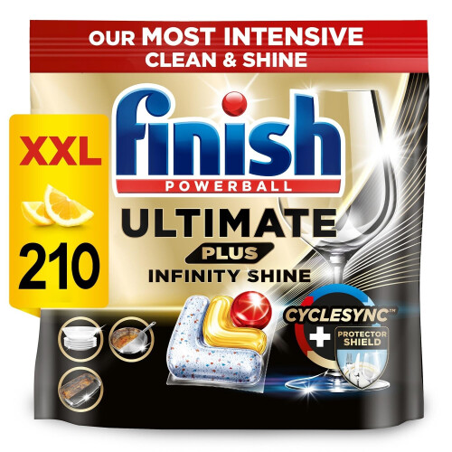 Finish Finish Dishwasher Tablet Ultimate Plus Infinity Shine 210 Tabs 105 x 2pck L 1