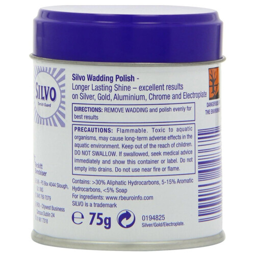 Silvo Metal Polish Wadding 75g Pack of 1 2