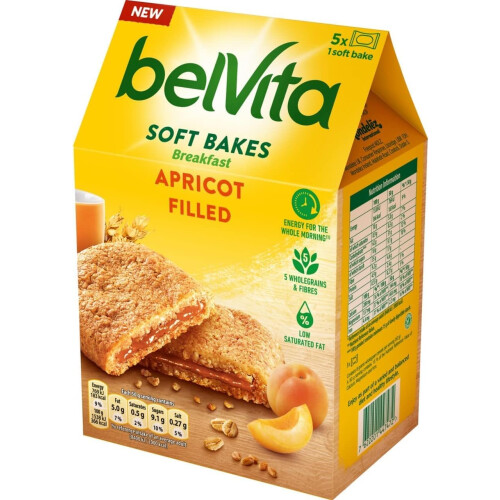 Belvita Soft Bakes Breakfast Biscuits Filled With Apricot, Soft Bars 2