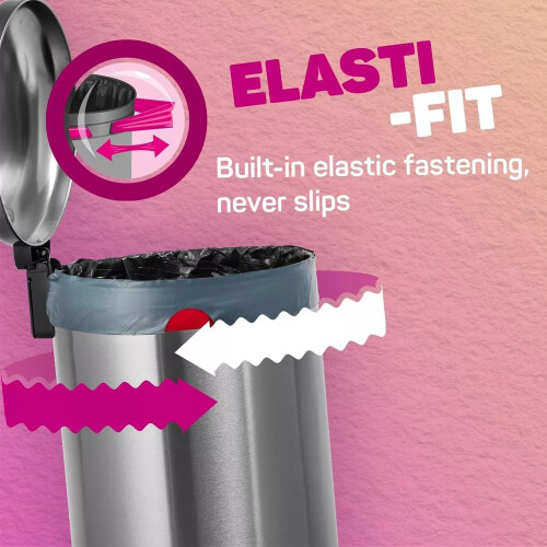 Bacofoil Elasti - Fit Bin Liners w/ Drawstring Handles 30l - Leak 2