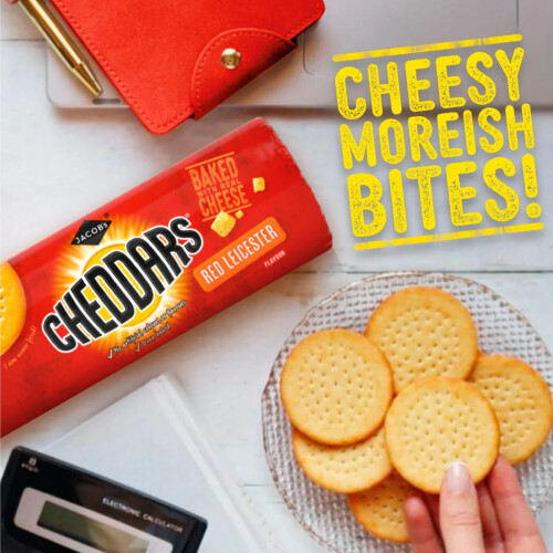 JACOBS Cheddars Red Leicester Flavour Cheese Biscuits 150 g Pack of 1 2