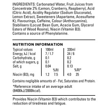 Lucozade Energy Zero Sugar Drink Pink Lemonade 330ml can Pack of 6
