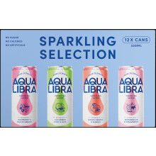 Aqua Libra Variety Pack Cucumber Mint  Lime Raspberry  Blackcurrant Or