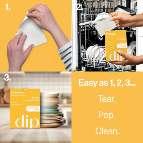 Dip Dishwasher Sheets | Eco-Friendly Alternative to Dishwasher Tablets | Plant-P 1