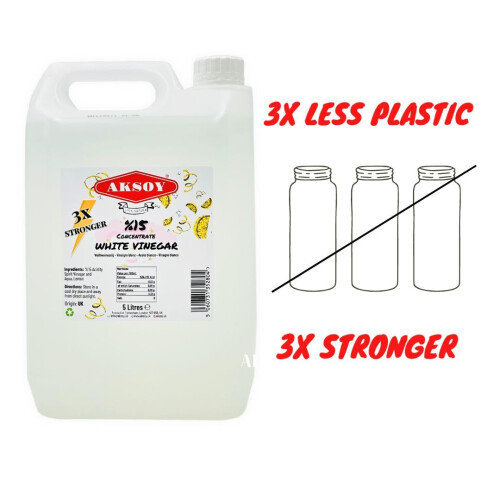 Aksoy Lemon Vinegar 15% Concentrate 5LT | 3X Stronger Than Regular 2