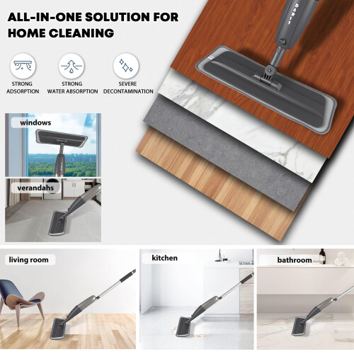 Microfibre Spray Mops for Floors Cleaning, 360 Degree Rotating Floor 2