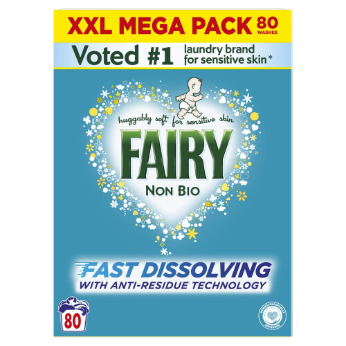 Fairy Fairy Non Bio Washing Powder 4KG, 80 Washes 2