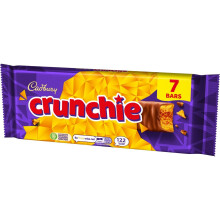 Cadbury Crunchie Milk Chocolate and Honeycomb Bars 261 g Pack of 7 Bar