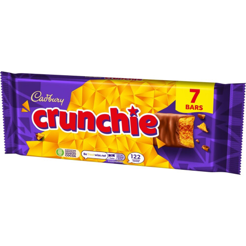 Cadbury Cadbury Crunchie Milk Chocolate & Honeycomb Bars 26.1g (Pack 7 Bars) 1