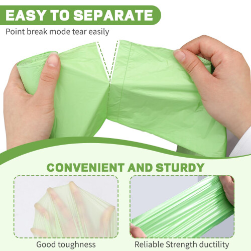 BODFPPC 50 Pack Biodegradable Bin Bags 50l, Compostable Food Waste 2