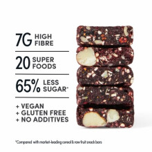 INDI High Fibre Gut Health Bars — Made of 20 Superfoods Vegan Gluten