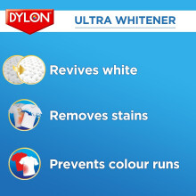 Dylon Ultra Whitener Whitens and Revives White Laundry Removes Stains