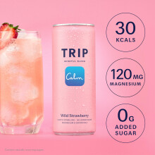 TRIP Wild Strawberry Sparkling Drink with 120MG calming Magnesium Lio