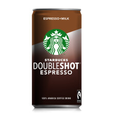 STARBUCKS ESPRESSO MILK DOUBLESHOT ESPRESSO CAN 12 X 200 MLPREMIUM CO