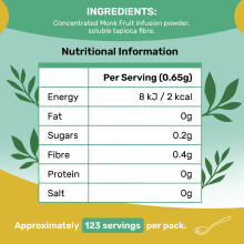 zilch Monk Fruit Sweetener Natural Sweetener Powder Sugar Subsitute C