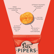 Pipers Crisps Festive Selection Box 8 Flavours with Tote Bag 8 x 40g
