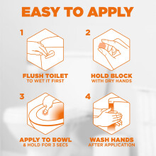 Harpic Hygienic Fresh Sticker Adhesive Toilet Block Citrus Pack 1 x 4