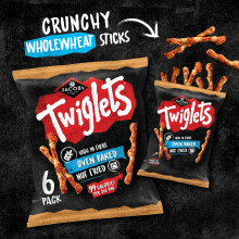 JACOB'S Twiglets Original Baked Snacks Multipack 6x23g, 138g