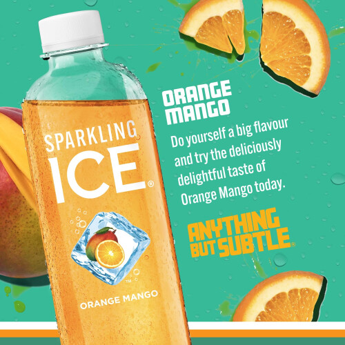 Sparkling Ice Orange Mango Flavored Sparkling Water  Contains Vitamins Only 1