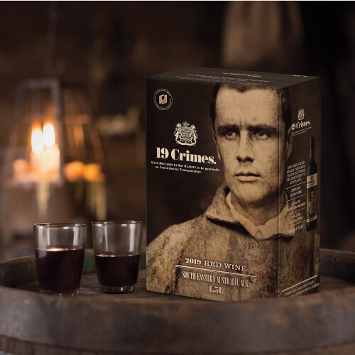 19 Crimes Red Wine Box from South Eastern Australia, 1500ml (alcohol 2
