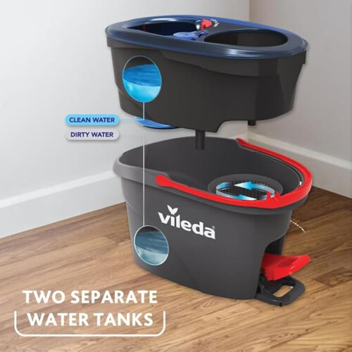 Vileda Vileda H2PrO Spin Mop System - Separates Clean and Dirty Water - 1