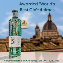 No 3 London Dry Gin Voted Best Gin in The World 4 Times Great For Cock