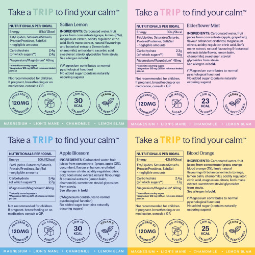 TRIP Ultimate Sampler Pack Sparkling Drink with 120MG calming Magnesium Cit 2