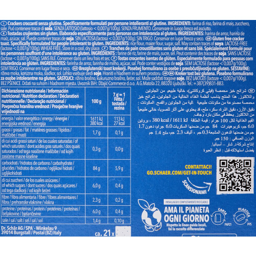 Schar Gluten Free Crispbreads 150G 1
