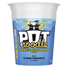 Pot Noodle Chinese Chow Mein Standard Pot Noodle instant vegan* snack quick to make noodles Instant Noodle 12x 90 g