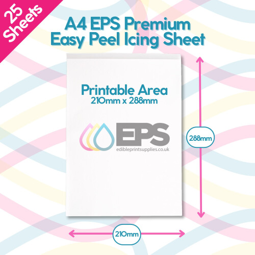 EPS Easy Peel A4 Premium Icing Sheets for Edible Printing - 25 Pack 2