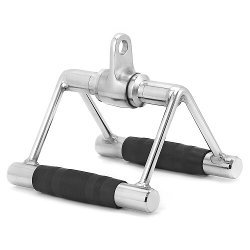 QWORK Tricep Rope and V Rowing Handle for Gym Cable Machine, LAT Pull Down Attachments 1