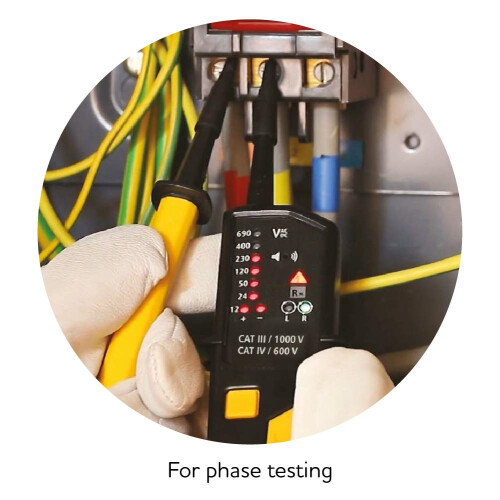 Martindale VT25 Two Pole Voltage and Continuity Tester, Yellow 1