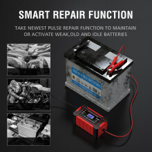 Husgw 12V 6A Car Battery Charger, Automatic Smart Battery Charger/Maintainer with Temperature Compensation, Car Battery Repair/Desulfator for Car, Mot