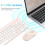 Wireless Keyboard Mouse Combo, cimetech Compact Full Size Wireless Keyboard and Mouse Set 2.4G Ultra-Thin Sleek Design for Windows, Computer, Desktop, 4