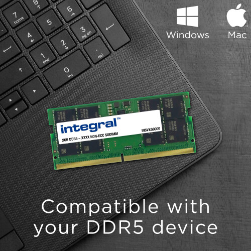 Integral 16GB DDR5 RAM 5600MHz SODIMM Laptop Notebook MacBook Memory Module 2