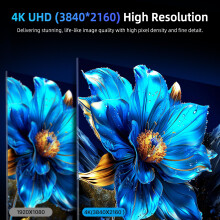UPERFECT QLED 4K Portable Monitor 15.6'' 3840x2160 UHD HDR USB-C Small Monitor, 145% sRGB, 500cd/Brightness, FreeSync Speaker Travel Extra Screen for
