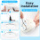 Wireless Interlinked Smoke Alarm 3 Pack, Wireless 10 Year Battery Powered Smoke Detector with Mute Function, 85dB Loud Alarm, Thin Fire Alarm for Fire 6
